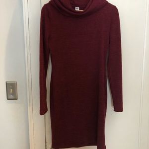 Burgundy Old Navy Cowl Neck dress - Size S